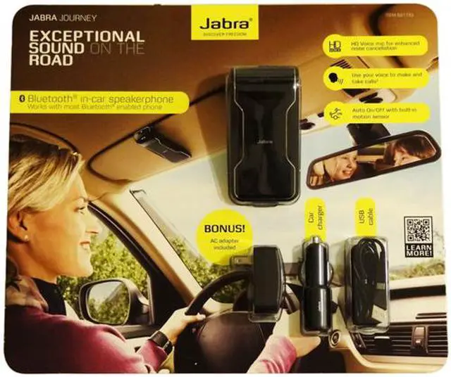 Alt view image 3 of 3 - Jabra Journey Bluetooth Wireless Speakerphone with Wall Charger