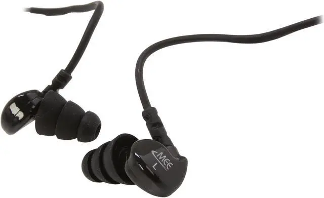 Main image of MEElectronics M6P Black Noise-Isolating Sports 3.5mm Sports Headset with Microphones (Bulk Packaging)