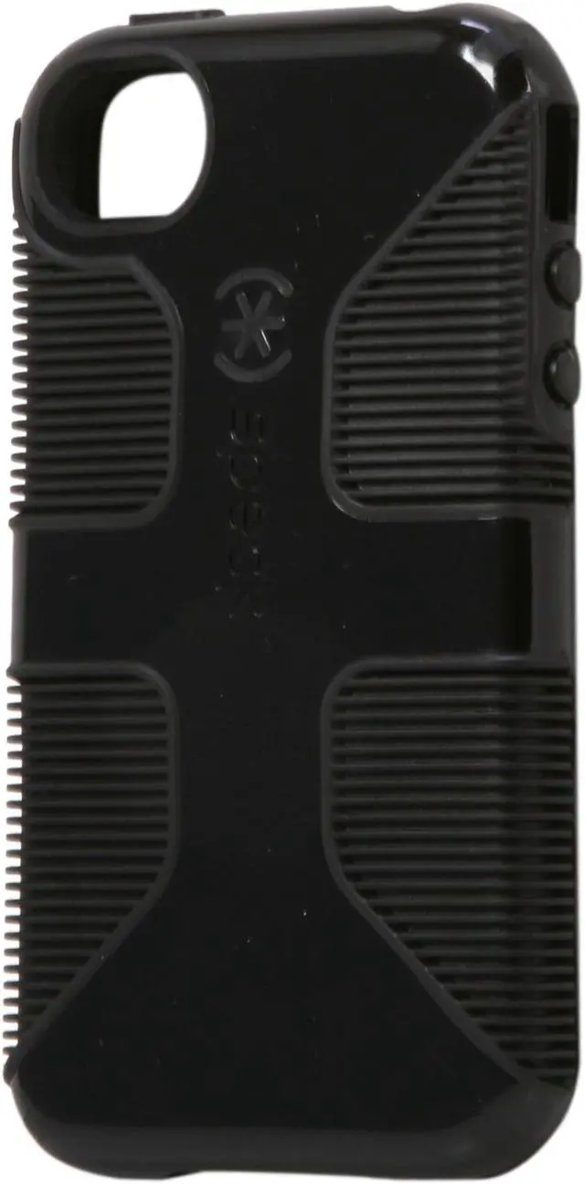 Alt view image 2 of 7 - Speck Products CandyShell Grip Black Rubberized Hard Case for iPhone 4 & 4S SPK-A0797