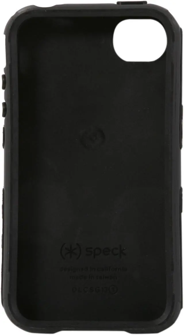 Alt view image 4 of 7 - Speck Products CandyShell Grip Black Rubberized Hard Case for iPhone 4 & 4S SPK-A0797