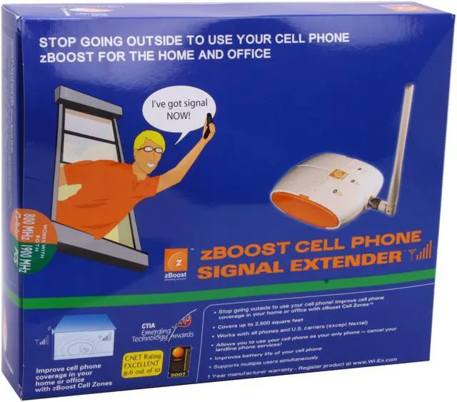 Alt view image 9 of 9 - Wi-Ex zBoost YX510 PCS/CEL White Dual-Band cell phone signal booster extends