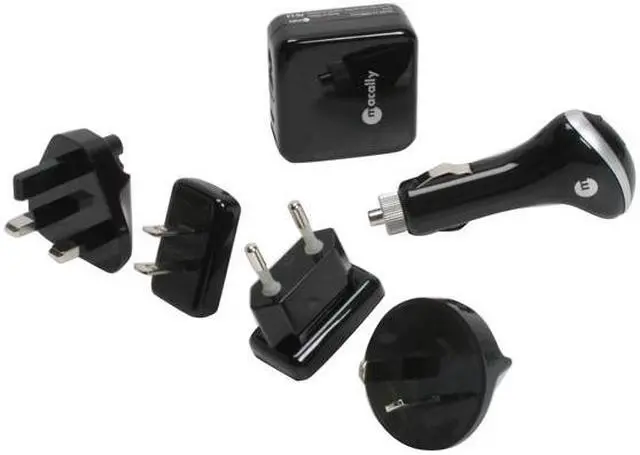 Alt view image 3 of 14 - Macally USBPOWER Black Universal USB AC / Car Charger for iPod & iPhone