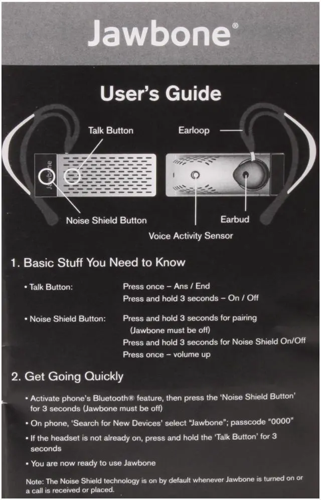 Alt view image 8 of 9 - Jawbone Black Bluetooth Headset