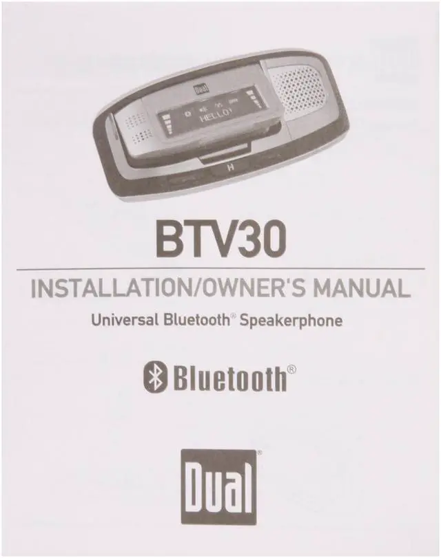 Alt view image 9 of 12 - Dual BTV30 Bluetooth Car Kit