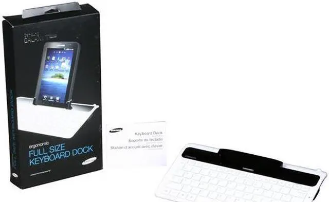 Alt view image 6 of 6 - Samsung ECR-K10AWEGSTA Keyboard Dock For Galaxy Tab White