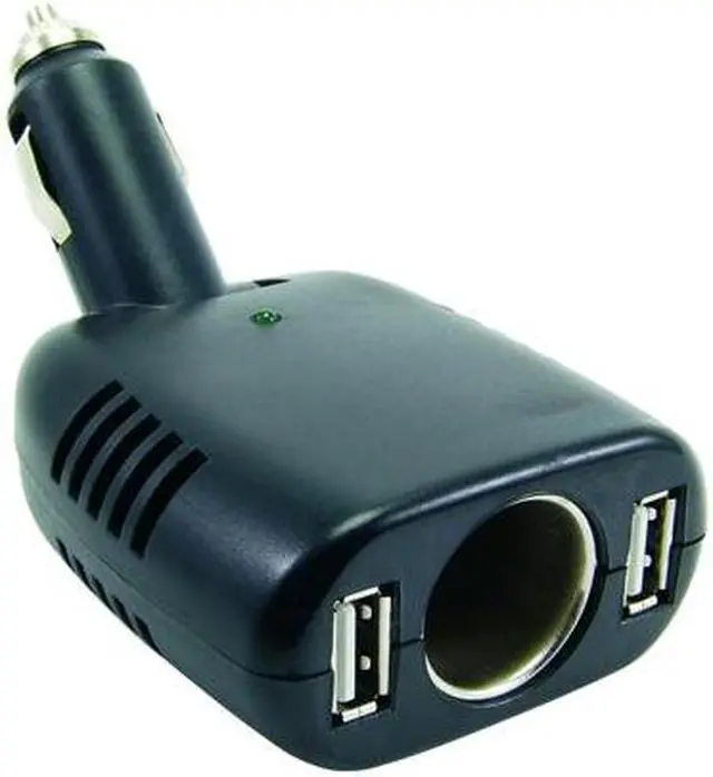 Alt view image 2 of 2 - ARKON Power Inverter Charge Adapter - 12V / 24V Accessory Outlet with DC Socket and 2 USB Ports (CADDC-100)