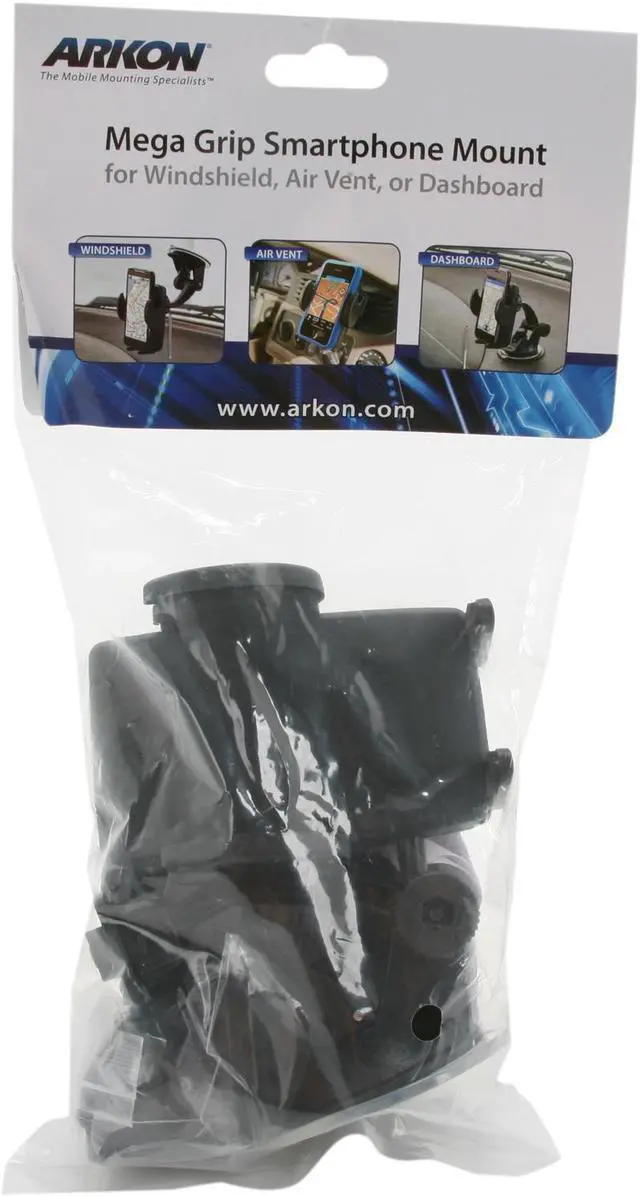 Alt view image 5 of 6 - ARKON Mega Grip Black iPhone and Android Windshield Dashboard or Air Vent Car Mount Dock SM410