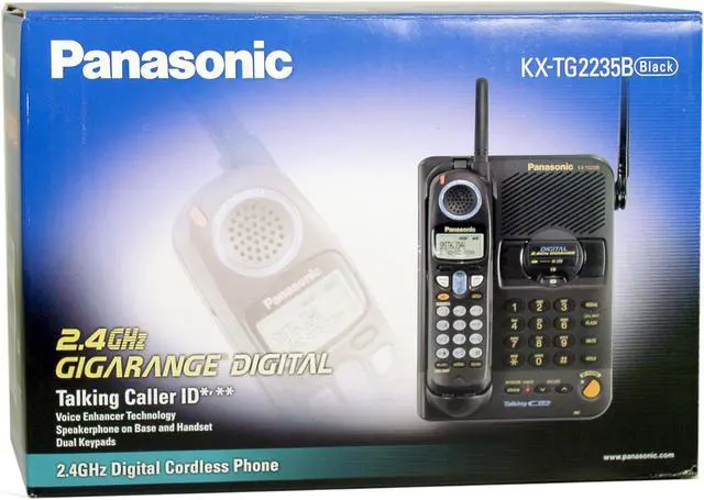Alt view image 2 of 2 - Panasonic KX-TG2235B 2.4 GHz Digital 1X Handsets Cordless Phone