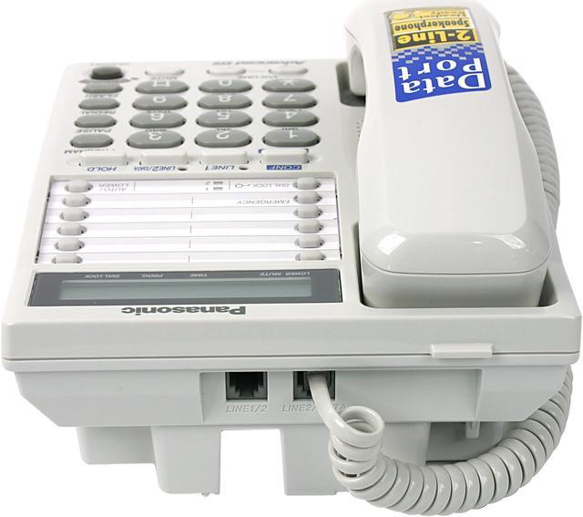 Panasonic KX-TS208W 2-line Operation 2-Line Integrated Telephone System  16-Digit LCD with Clock and Hearing Aid Compatibility (HAC)