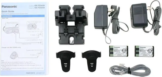 Alt view image 4 of 5 - Panasonic KX-TG5439S 5.8 GHz FHSS 2X Handsets Cordless Phones Integrated Answering Machine