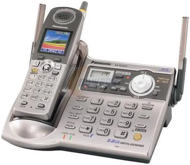 Panasonic KX-TG5576M 5.8 GHz FHSS 1X Handsets Cordless Phone