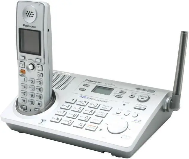 Alt view image 2 of 9 - Panasonic KX-TG5776S 5.8 GHz Digital FHSS 1X Handsets Cordless Phone Integrated Answering Machine