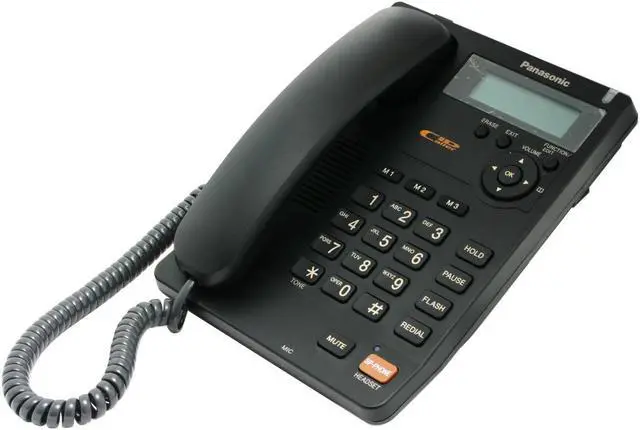 Alt view image 2 of 7 - Panasonic KX-TS600B 1-line Operation Corded Phone