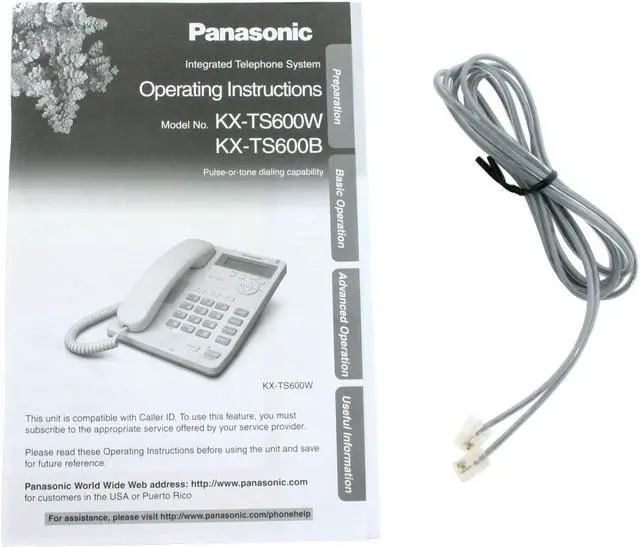 Alt view image 6 of 7 - Panasonic KX-TS600B 1-line Operation Corded Phone