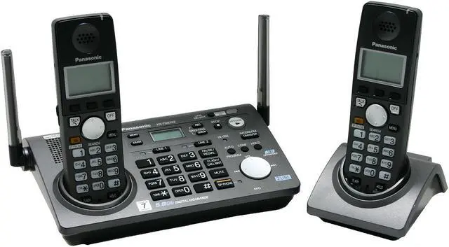 Main image of Panasonic KX-TG6702B 5.8 GHz Digital FHSS 2X Handsets Cordless Phone Integrated Answering Machine