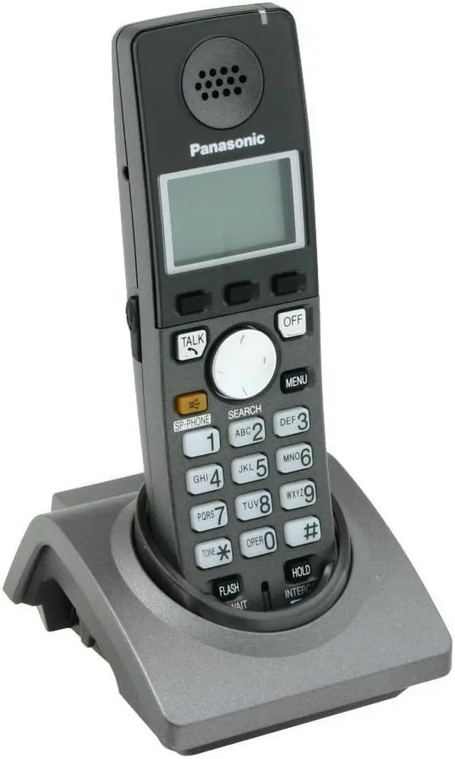 Alt view image 5 of 11 - Panasonic KX-TG6702B 5.8 GHz Digital FHSS 2X Handsets Cordless Phone Integrated Answering Machine