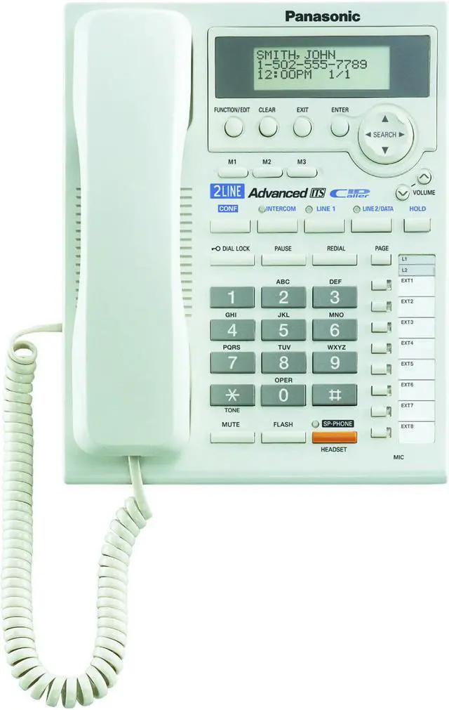 Alt view image 2 of 2 - Panasonic KX-TS3282W 2-line Operation Corded Phone