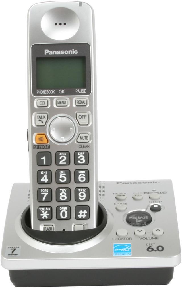 Alt view image 2 of 13 - Panasonic KX-TG1032S 1.9 GHz DECT 6.0 2X Handsets Cordless Phone Integrated Answering Machine