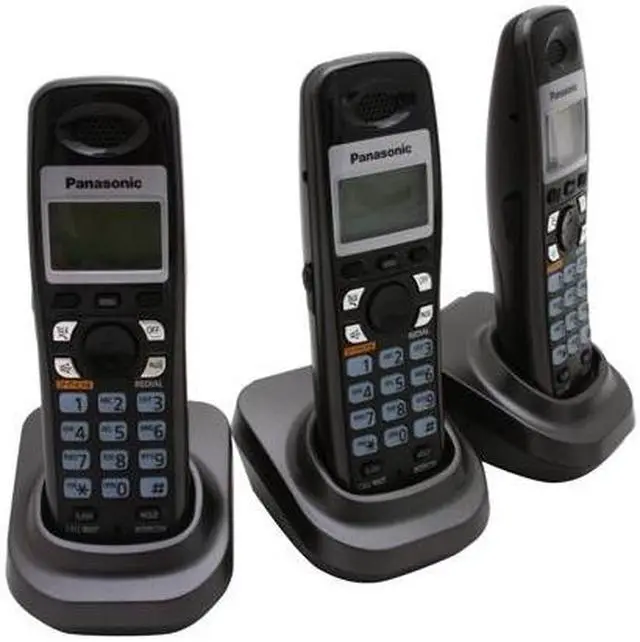 Alt view image 8 of 16 - Panasonic KX-TG9334T 1.9 GHz Digital DECT 6.0 4X Handsets Cordless Phone Integrated Answering Machine