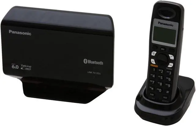Alt view image 2 of 17 - Panasonic KX-TH1211B 1.9 GHz DECT 6.0 1X Handsets Link-to-Cell Expandable Bluetooth-Enabled Phone System