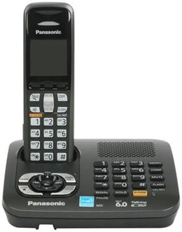 Alt view image 2 of 13 - Panasonic KX-TG6445T 1.9 GHz Digital DECT 6.0 5X Handsets Cordless Phone Integrated Answering Machine