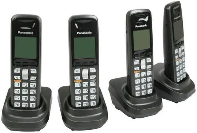 Alt view image 7 of 13 - Panasonic KX-TG6445T 1.9 GHz Digital DECT 6.0 5X Handsets Cordless Phone Integrated Answering Machine