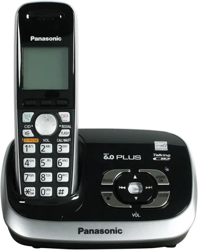 Alt view image 2 of 7 - Panasonic KX-TG6533B 1.9 GHz Digital DECT 6.0 3X Handsets Cordless Phone with Answering Machine