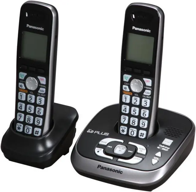 Main image of Panasonic KX-TG4032B Expandable Digital Cordless Phone Dect 6.0 Plus with Answering System with 2 handsets