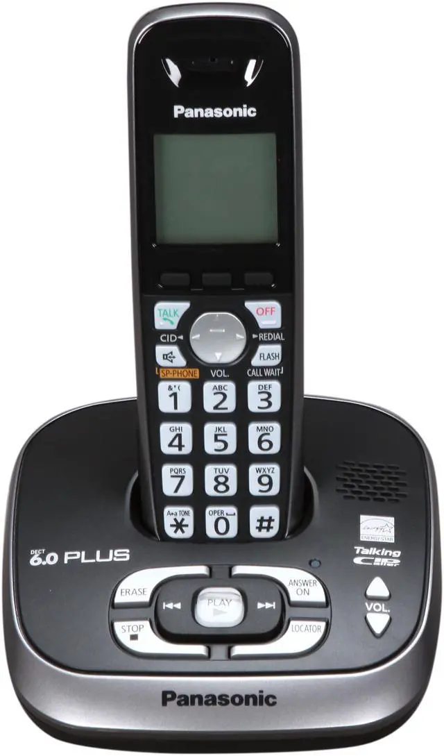 Alt view image 2 of 8 - Panasonic KX-TG4032B Expandable Digital Cordless Phone Dect 6.0 Plus with Answering System with 2 handsets