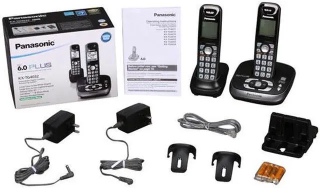 Alt view image 8 of 8 - Panasonic KX-TG4032B Expandable Digital Cordless Phone Dect 6.0 Plus with Answering System with 2 handsets