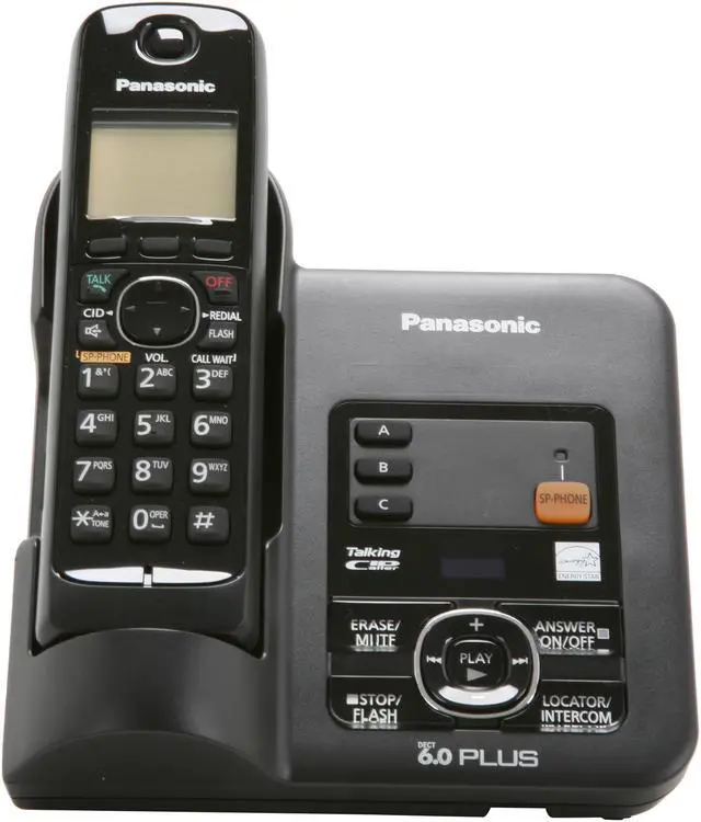 Alt view image 2 of 9 - Panasonic KX-TG6633B 1.9 GHz Digital DECT 6.0 3X Handsets Cordless Phones Integrated Answering Machine
