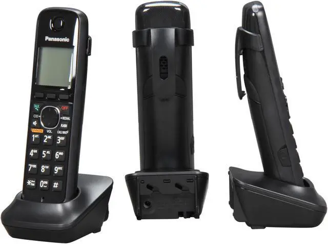 Alt view image 5 of 6 - Panasonic KX-TG6644B 1.9 GHz Digital DECT 6.0 4X Handsets Cordless Phones Integrated Answering Machine