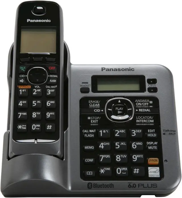 Alt view image 2 of 10 - Panasonic KX-TG7644M Link-To-Cell 1.9 GHz Digital DECT 6.0 4X Handsets Cordless Phones Integrated Answering Machine