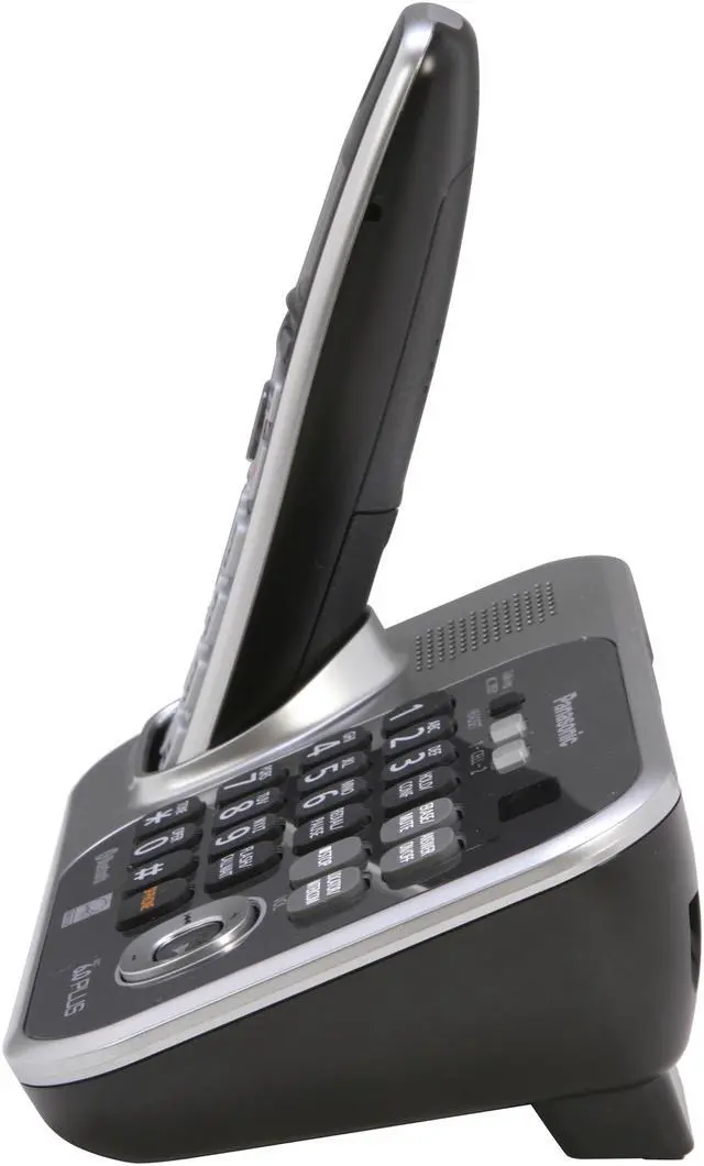 Alt view image 5 of 9 - Panasonic KX-TG7745S 1.9 GHz Digital DECT 6.0 Link to Cell via Bluetooth Cordless Phone with Integrated Answering Machine and 5 Handsets