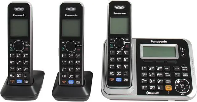 Alt view image 2 of 7 - Panasonic KX-TG7873S 1.9 GHz DECT 6.0 3X Handsets Link2Cell Bluetooth Cellular Convergence Solution with 3 Handsets Integrated Answering Machine