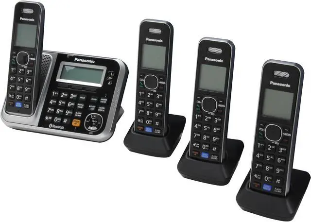 Main image of Panasonic KX-TG7874S 1.9 GHz DECT 6.0 4X Handsets Bluetooth Cellular Convergence Solution Integrated Answering Machine