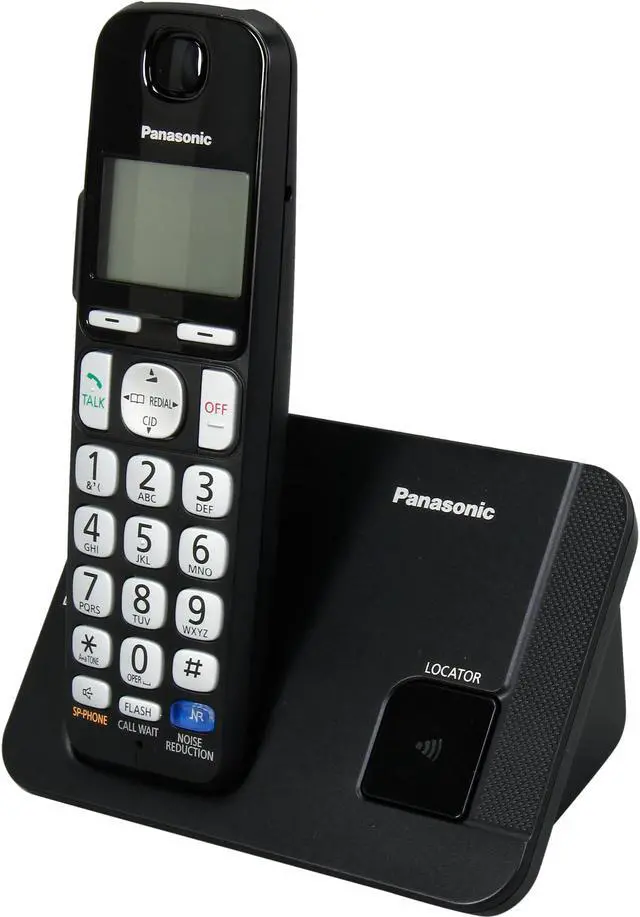 Main image of Panasonic KX-TGE210B Expandable Cordless Phone with Large Keypad, 1 Handset Black