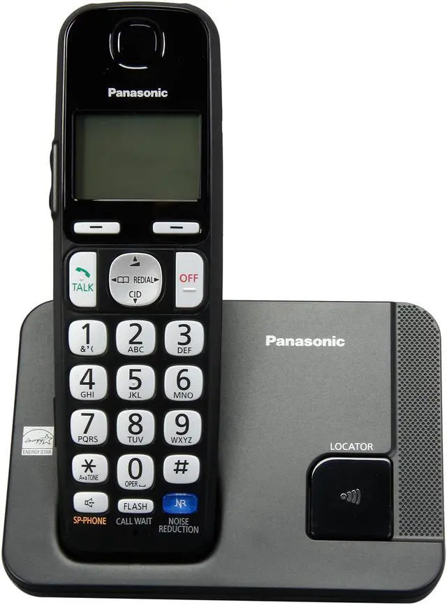 Alt view image 2 of 9 - Panasonic KX-TGE210B Expandable Cordless Phone with Large Keypad, 1 Handset Black
