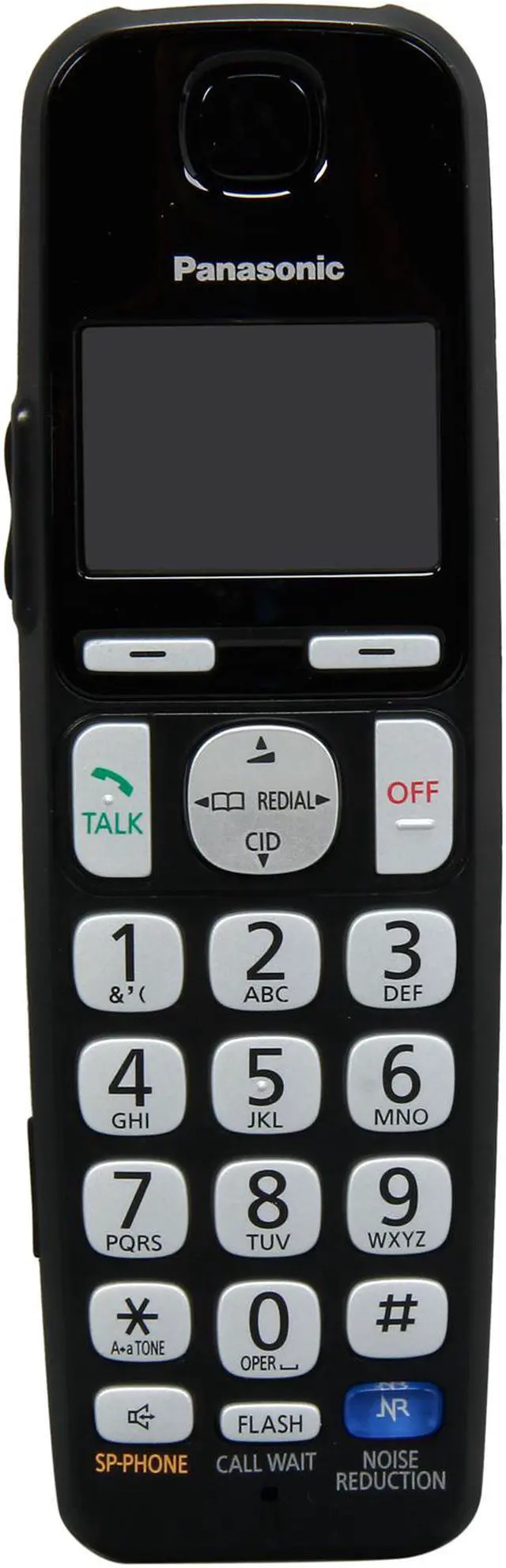Alt view image 6 of 9 - Panasonic KX-TGE210B Expandable Cordless Phone with Large Keypad, 1 Handset Black