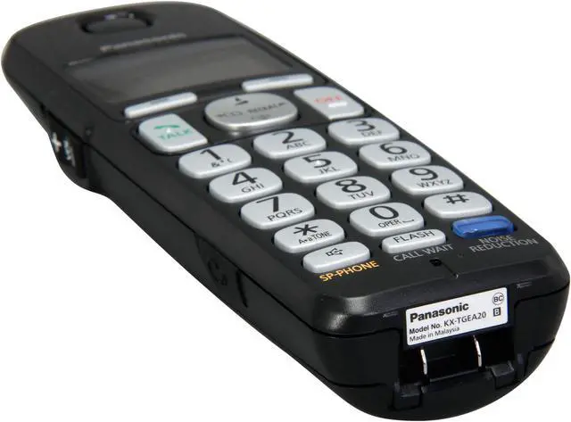Alt view image 7 of 9 - Panasonic KX-TGE210B Expandable Cordless Phone with Large Keypad, 1 Handset Black