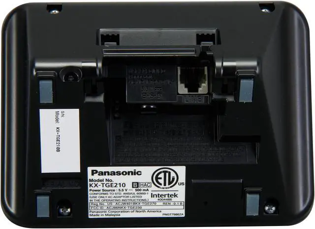 Alt view image 8 of 9 - Panasonic KX-TGE210B Expandable Cordless Phone with Large Keypad, 1 Handset Black