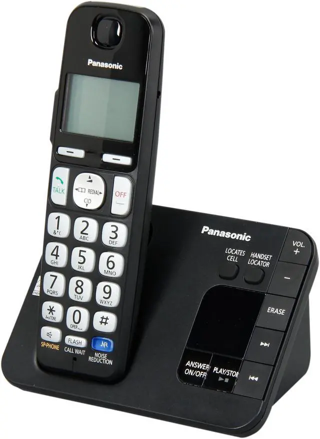 Alt view image 5 of 13 - Panasonic KX-TGE233B 1.9 GHz DECT 6.0 3X Handsets Expandable Digital Cordless Answering System with 3 Handsets Integrated Answering Machine