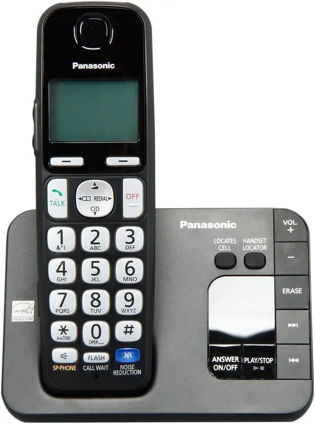 Alt view image 6 of 13 - Panasonic KX-TGE233B 1.9 GHz DECT 6.0 3X Handsets Expandable Digital Cordless Answering System with 3 Handsets Integrated Answering Machine