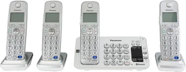 Alt view image 2 of 8 - Link2Cell Bluetooth® Corldess Phone with Large Keypad- 4 Handsets