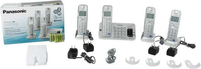 Alt view image 8 of 8 - Link2Cell Bluetooth® Corldess Phone with Large Keypad- 4 Handsets