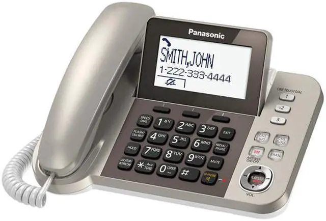 Alt view image 3 of 5 - Panasonic KX-TGF352N Corded/Cordless System with 2 Cordless Handsets