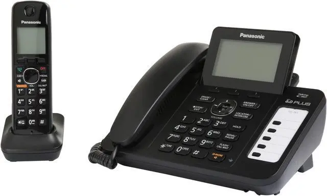 Main image of Panasonic RBKX-TG6671B DECT 6.0 Corded/Cordless Phone with Digital Answering System, Black