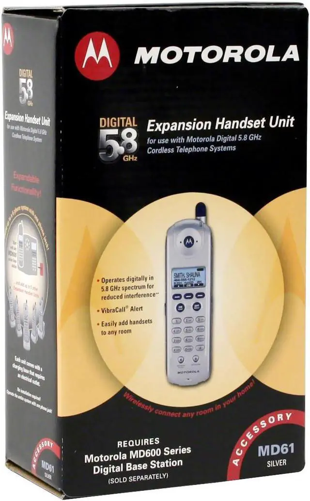 Alt view image 6 of 6 - MOTOROLA MD61 5.8 GHz Cordless Expansion Handsets