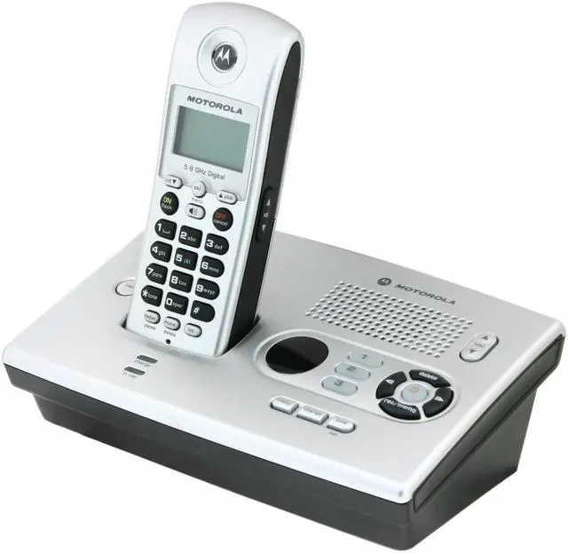 Alt view image 5 of 13 - MOTOROLA MOT-MD7161-3 5.8 GHz FHSS 3X Handsets Cordless Phone Integrated Answering Machine