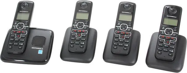Main image of MOTOROLA L704 1.9 GHz Digital DECT 6.0 4X Handsets Cordless Phones Integrated Answering Machine